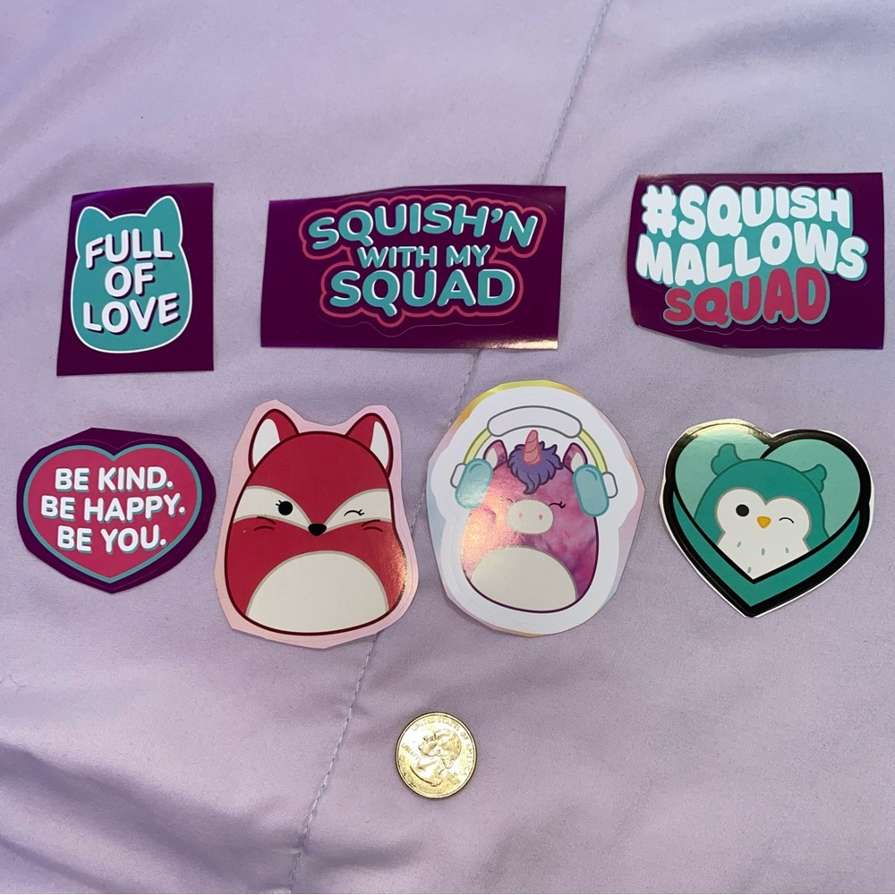 7 squismallows big stickers NEW